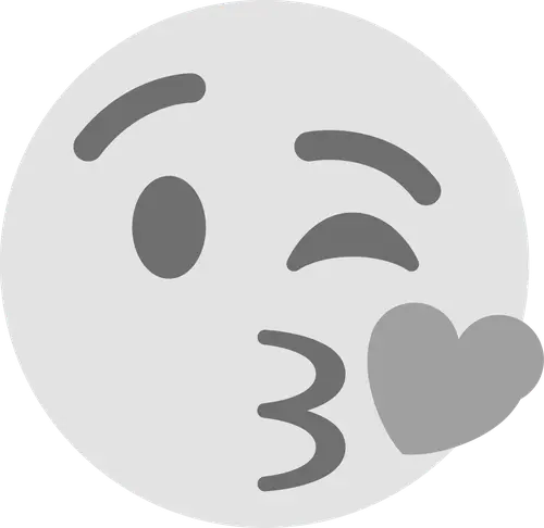 kissing and winking emoji