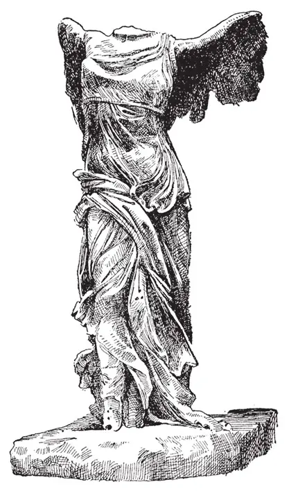 An illustration of the statue ‘Wings of Victory’