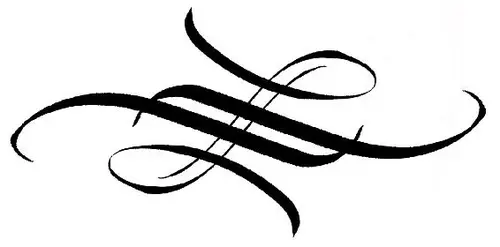Decorative calligraphy flourish
