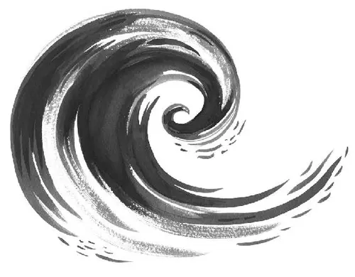 A painted swirl