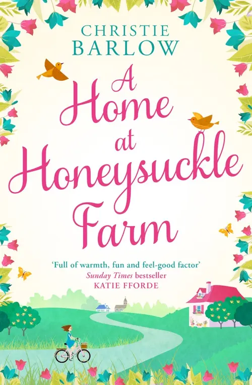 The book cover of A Home at Honeysuckle Farm by Christie Barlow.