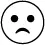 slightly frowning face emoji