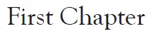 first chapter
