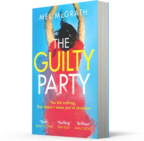 Advertisement image: The Guilty Party by Mel McGrath