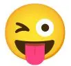winking face with tongue