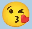 face blowing a kiss
