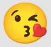 face blowing a kiss