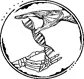 An emblem featuring a skeletal hand and a human hand connected by a DNA double helix, enclosed in a circular frame.