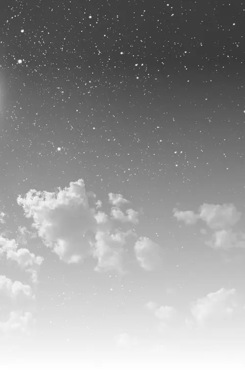 Night sky background with stars, moon, and scattered clouds.