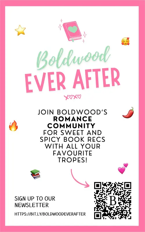 Boldwood Ever After. Join Boldwood’s romance community for sweet and spicy book recs with all your favourite tropes. Sign up to our newsletter at https://bit.ly/BoldwoodEverAfter.