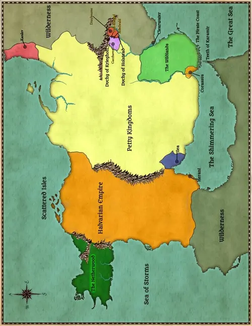 Map of the Continent