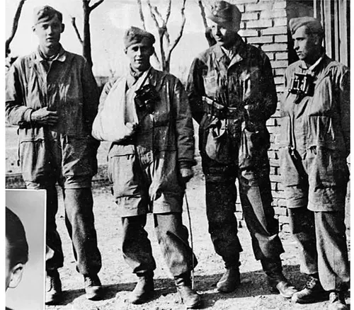 Frederick and fellow Wehrmacht soldiers, circa 1943–1944