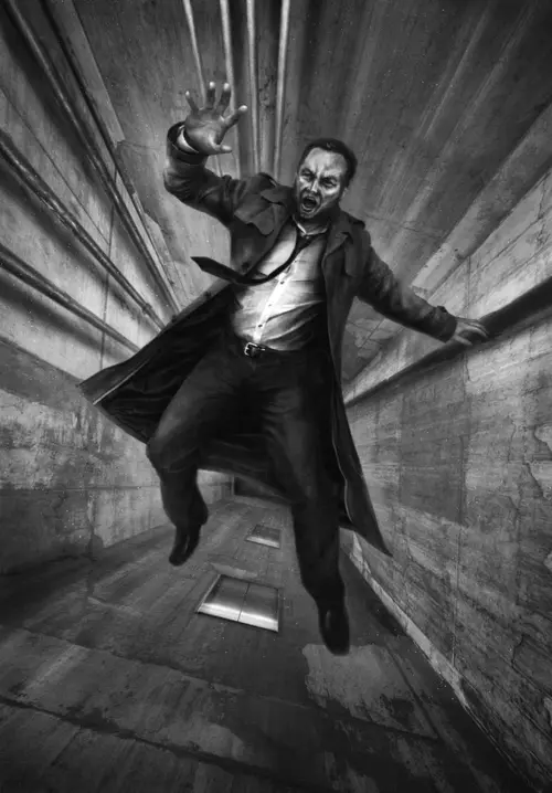 illustration of a man falling