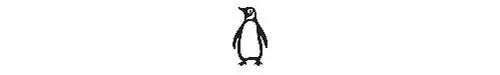 Penguin walking logo